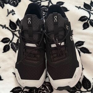 On Running Black and White Athletic Shoes